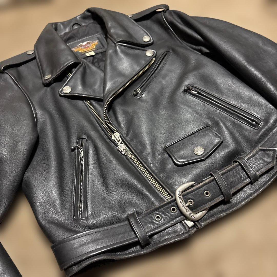 Mサイズ ハーレーダビッドソン　純正　Ｗライダースジャケット　ブラック