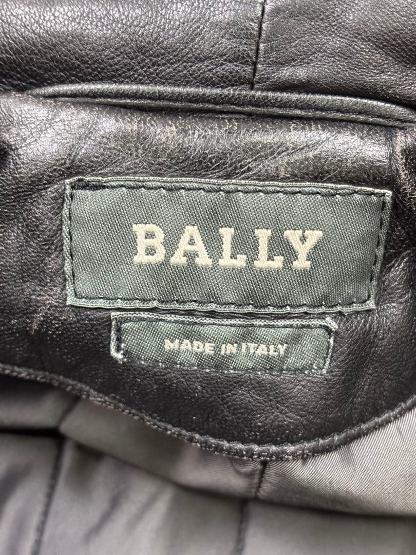 希少　BALLY ライダース　黒 本革　レザージャケット サイズ46