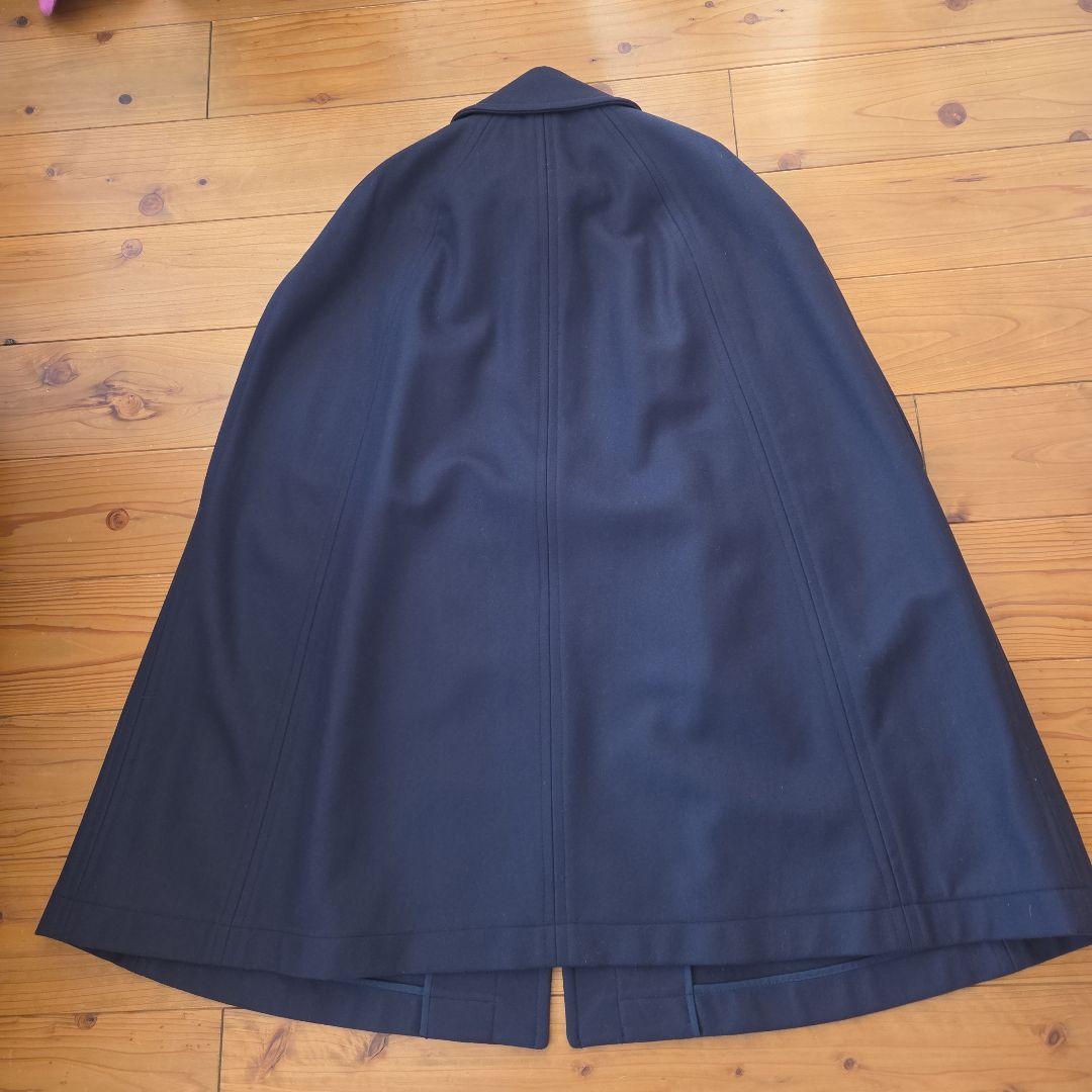 極美品 ロンドントラディション/ビームス ケープコート ジレ ネイビー 英国製