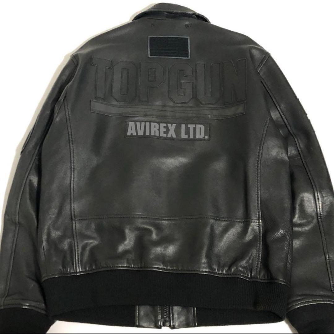 極美品✨AVIREX アヴィレックス トップガン レザー ジャケット ブラック