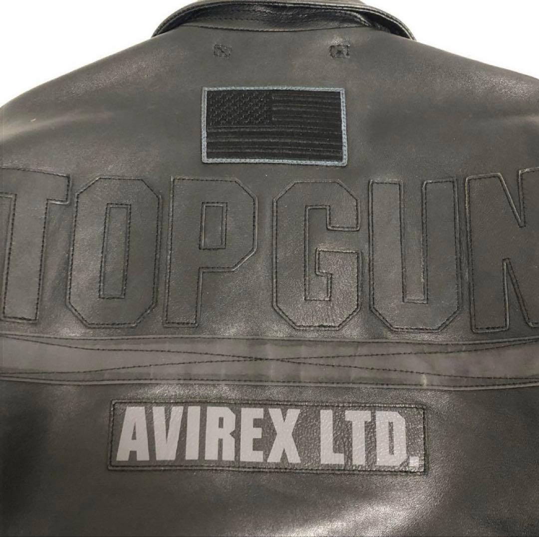 極美品✨AVIREX アヴィレックス トップガン レザー ジャケット ブラック