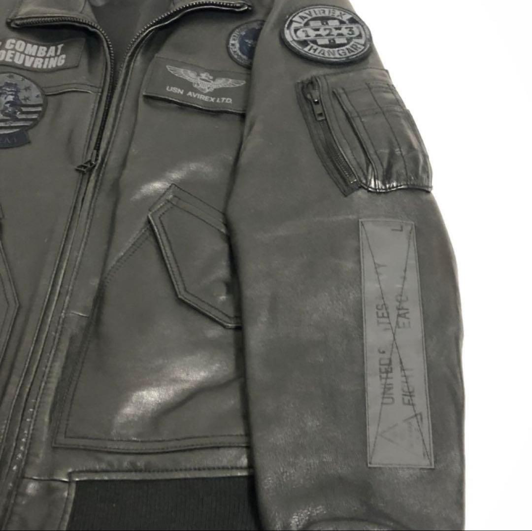 極美品✨AVIREX アヴィレックス トップガン レザー ジャケット ブラック