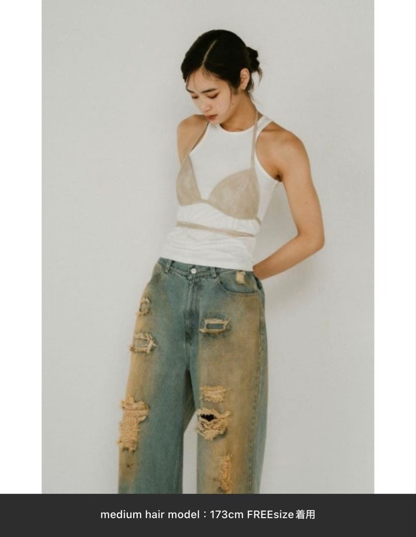 トップス knuth marf wrap leather bustier