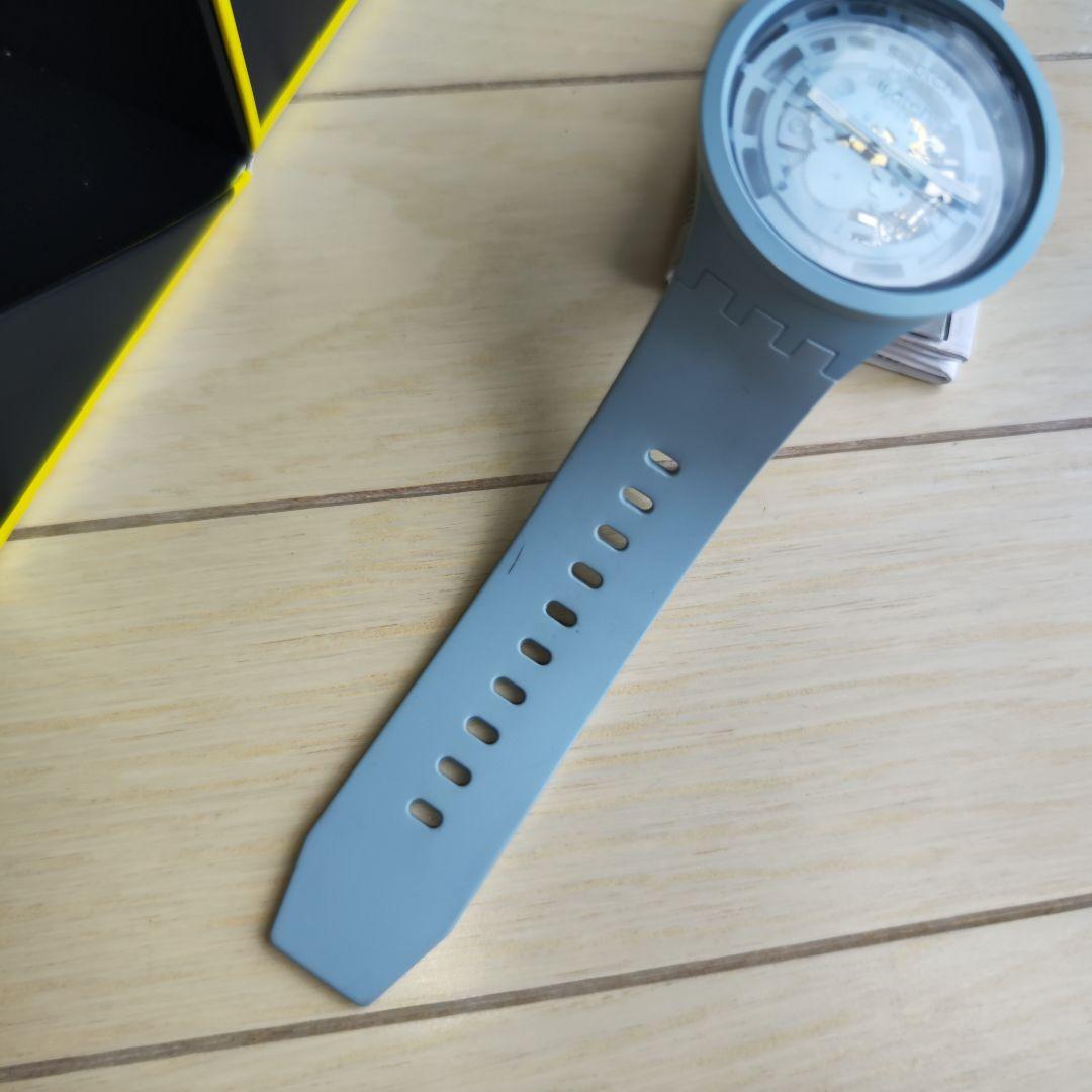 Swatch　スケルトン ライトブルー ラバーベルト 時計