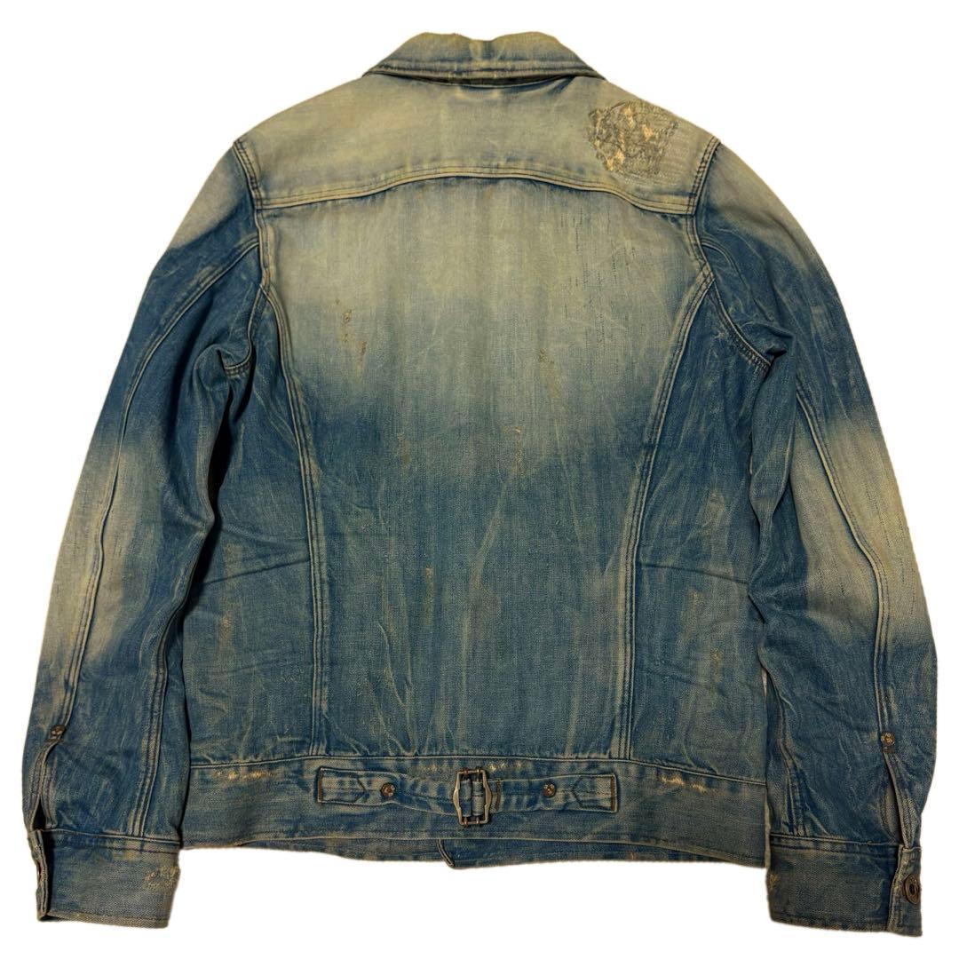 希少　G-Star RAW ダメージ加工 デニムジャケット シンチバック M