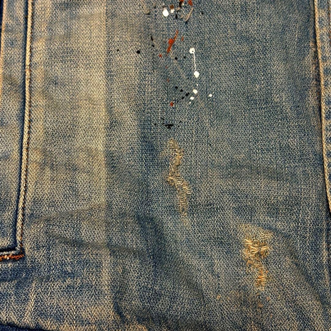 希少　G-Star RAW ダメージ加工 デニムジャケット シンチバック M