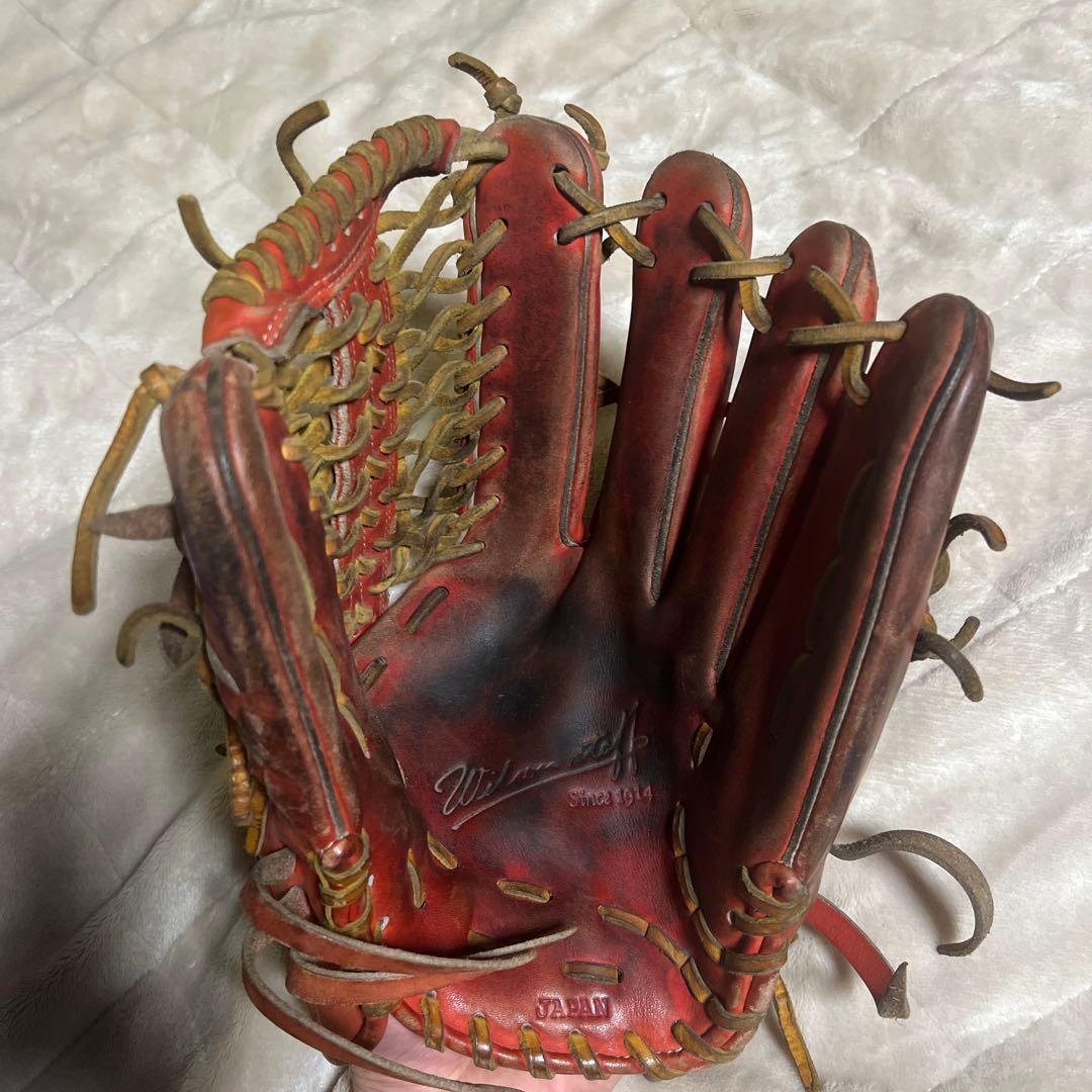 ウィルソン 硬式グローブ外野手用 赤