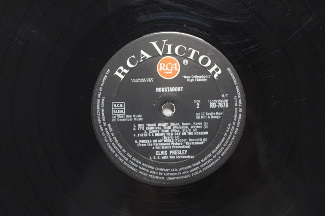 英LP Elvis Presley Roustabout UK盤 Mono 深溝