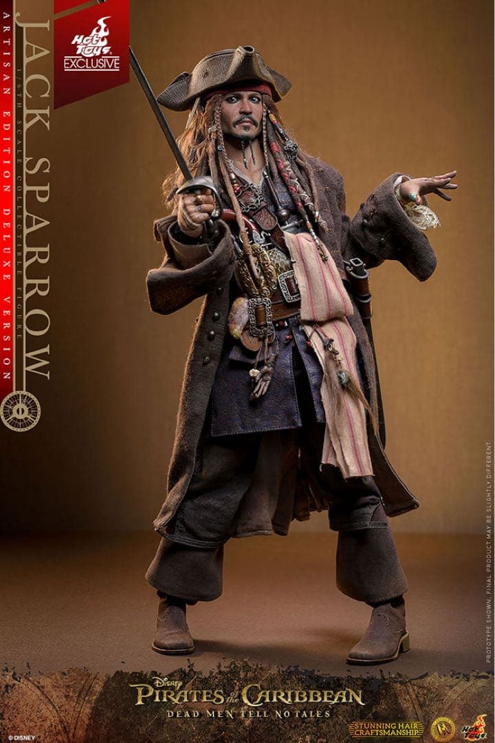 ホットトイズ 1/6 ジャック・スパロウ 2.0 アルチザンDX39AE 植毛