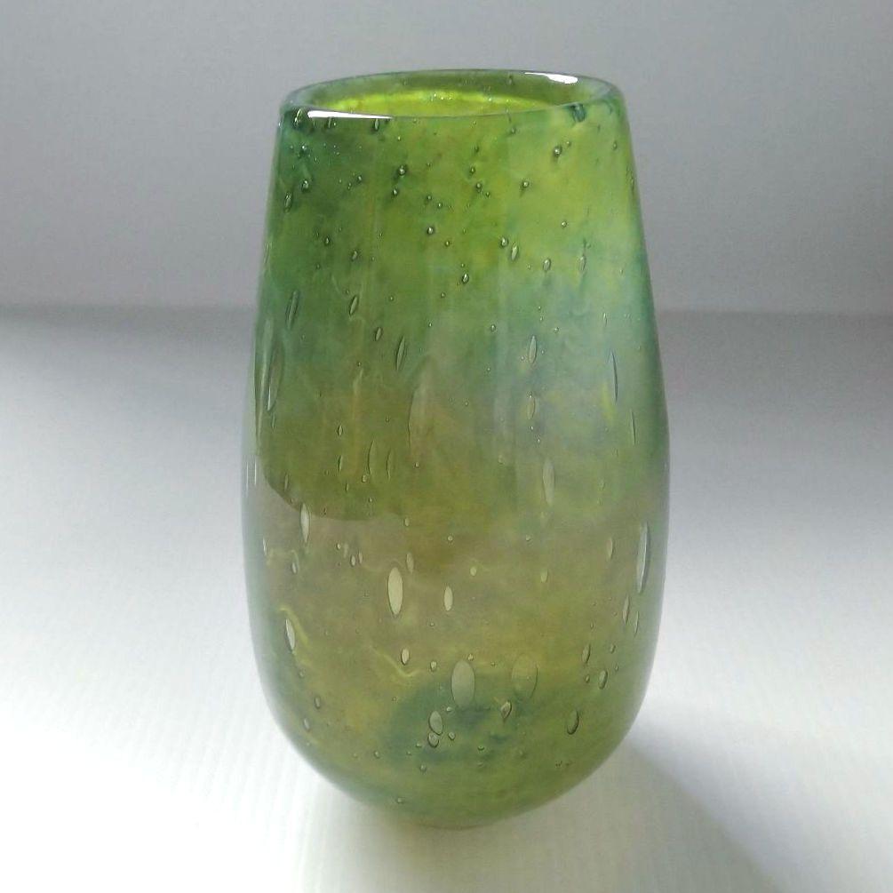 ヘンリーディーン ストロンボリ フラワーベース ガラス 花器 花瓶 17,5cm