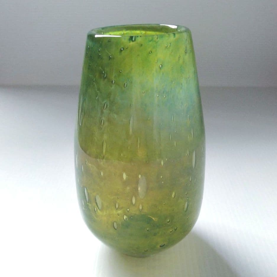 ヘンリーディーン ストロンボリ フラワーベース ガラス 花器 花瓶 17,5cm