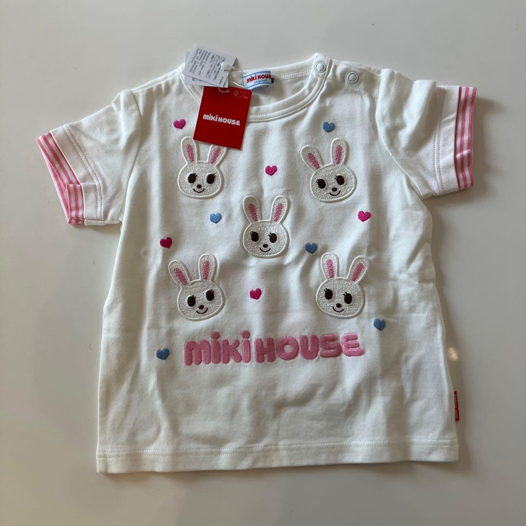 【新品未使用】ミキハウス　うさこちゃん　Tシャツ　半袖　白　サイズ80