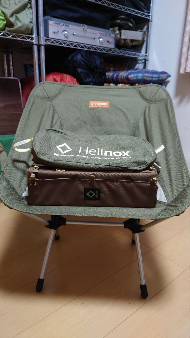 【美品】Helinox アウトドアチェア オリーブグリーン