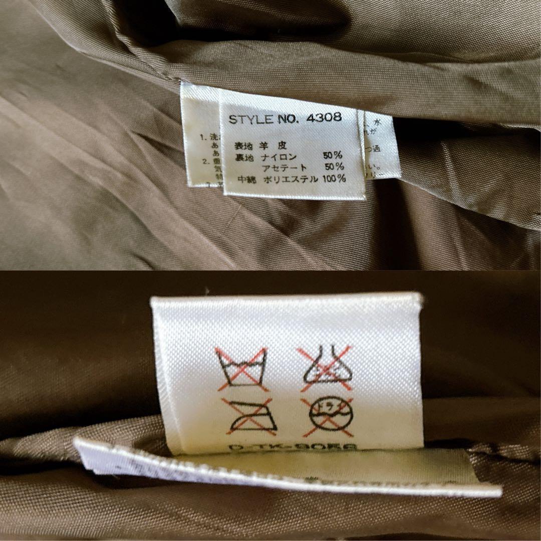 希少✨Leather Jacket ブラウン　ライダース　a-2 ラムレザー