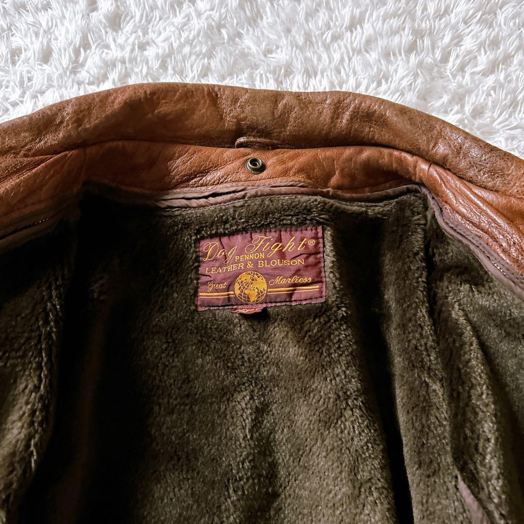 希少✨Leather Jacket ブラウン　ライダース　a-2 ラムレザー