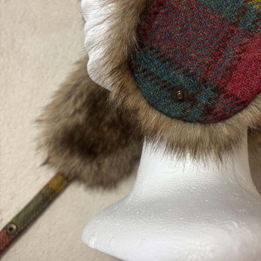 ハリスツイード KASZKIET フライトキャップ M 美品