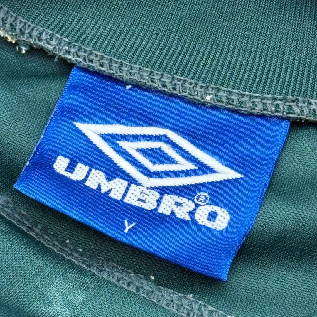 90s OLD UMBRO アンブロ ゲームシャツ グリーン×オレンジS〜M相当