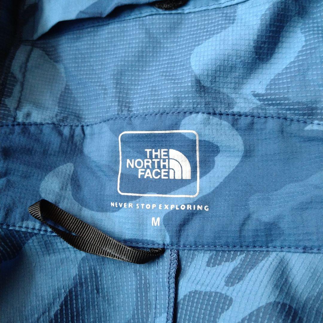 【値下げ】THE NORTH FACE 青迷彩 M ウィンドブレーカー