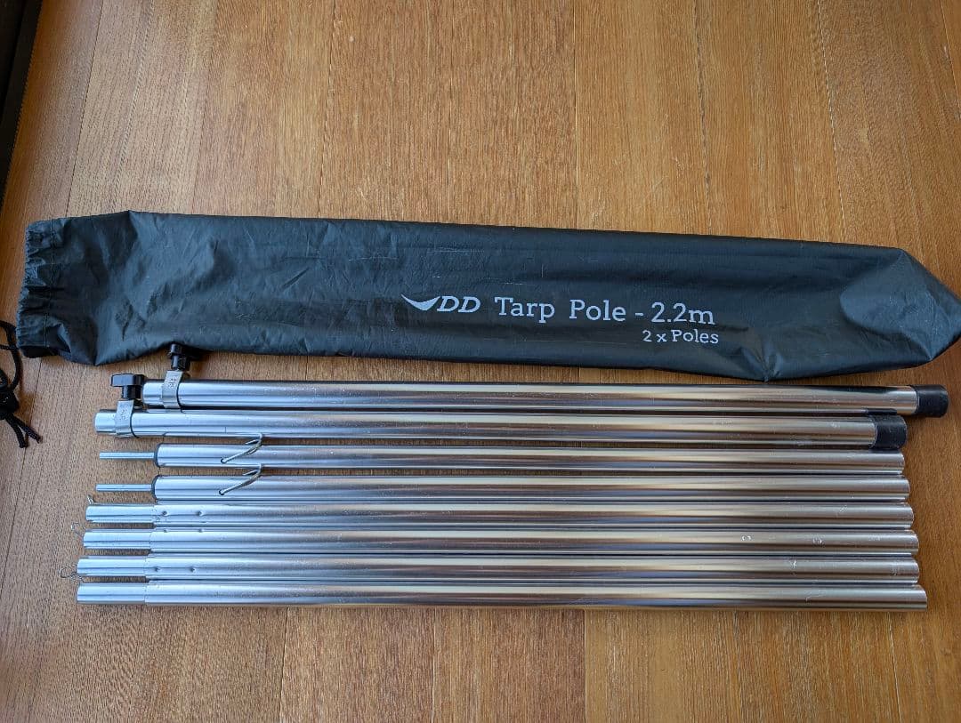 ✨1回使用✨　DD Tarp Pole -2.2m x 2本セット収納ケース付き