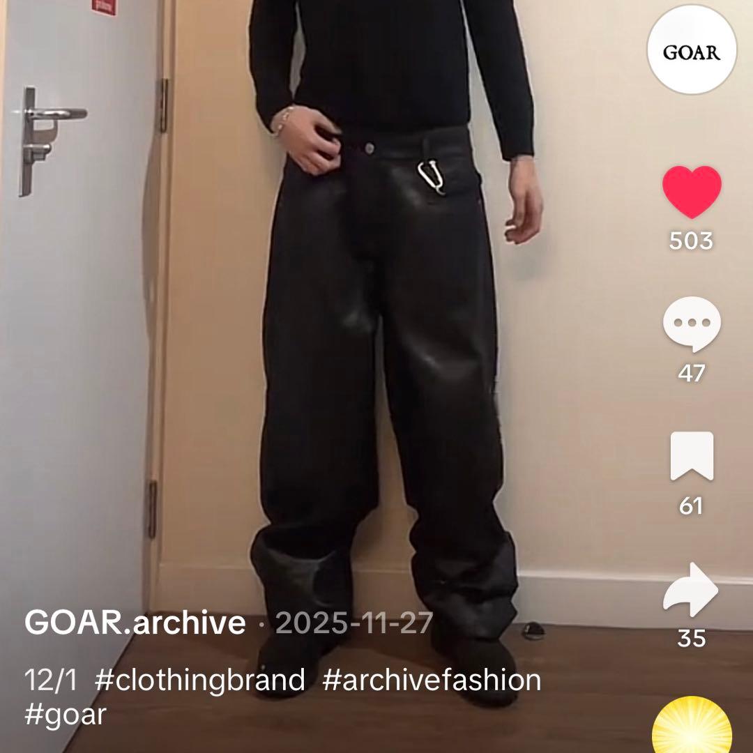 パンツ goar.archive strapped baggy pants L size