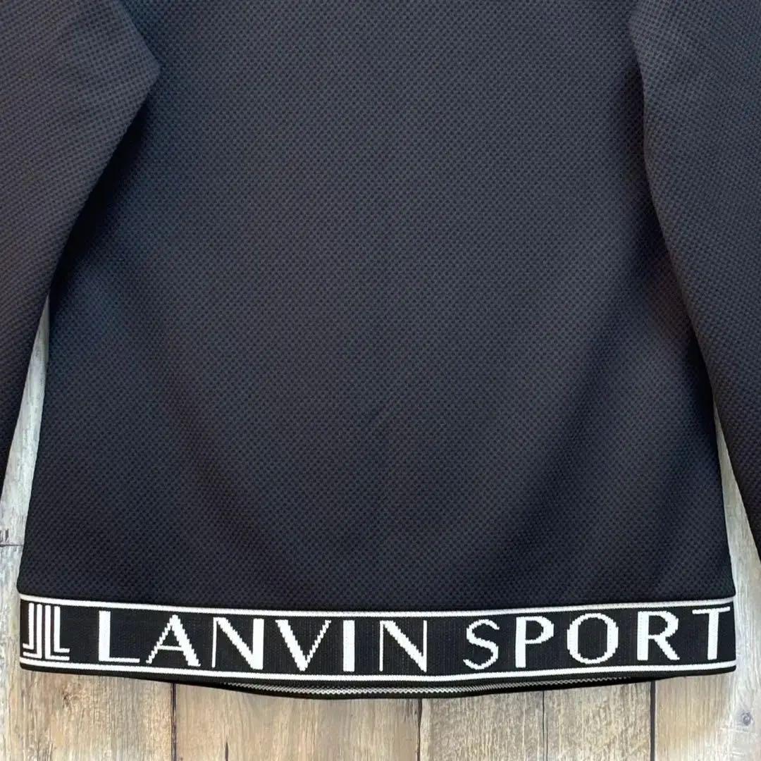 ランバンスポール　LANVINSPORT 長袖　モックネック　シャツ　ブラック