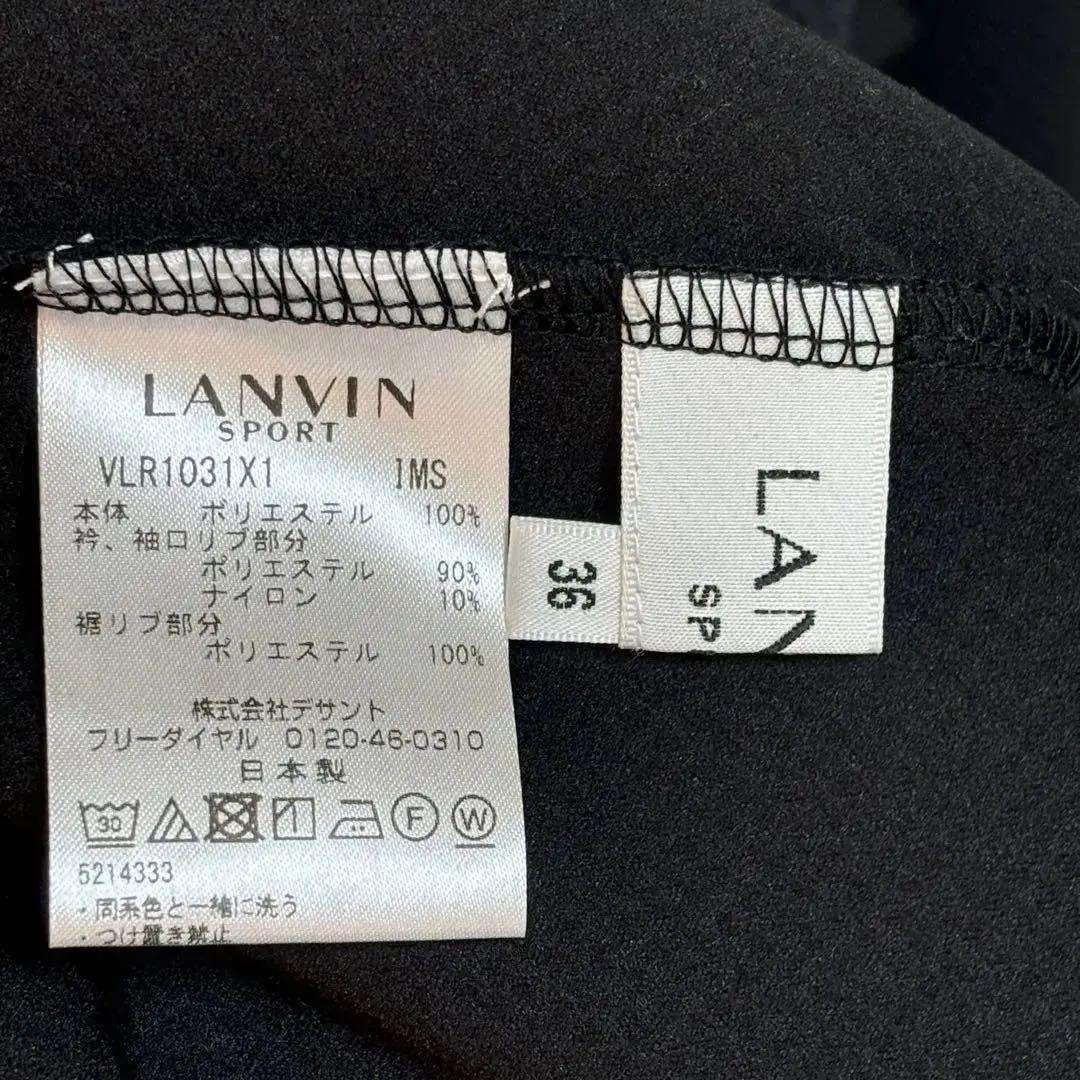 ランバンスポール　LANVINSPORT 長袖　モックネック　シャツ　ブラック