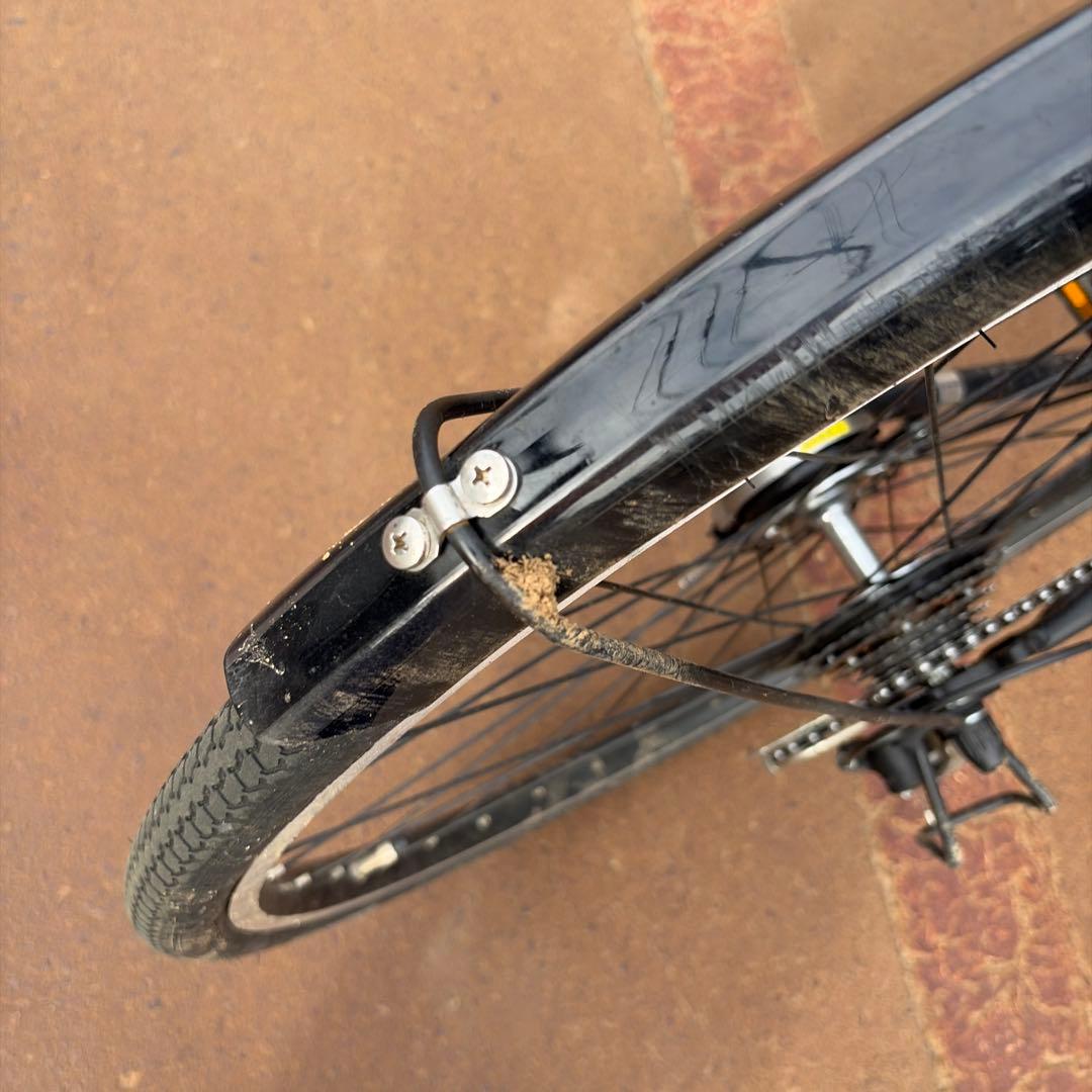 【長岡】BRIDGESTONE クロスバイク アルミブラック 700C