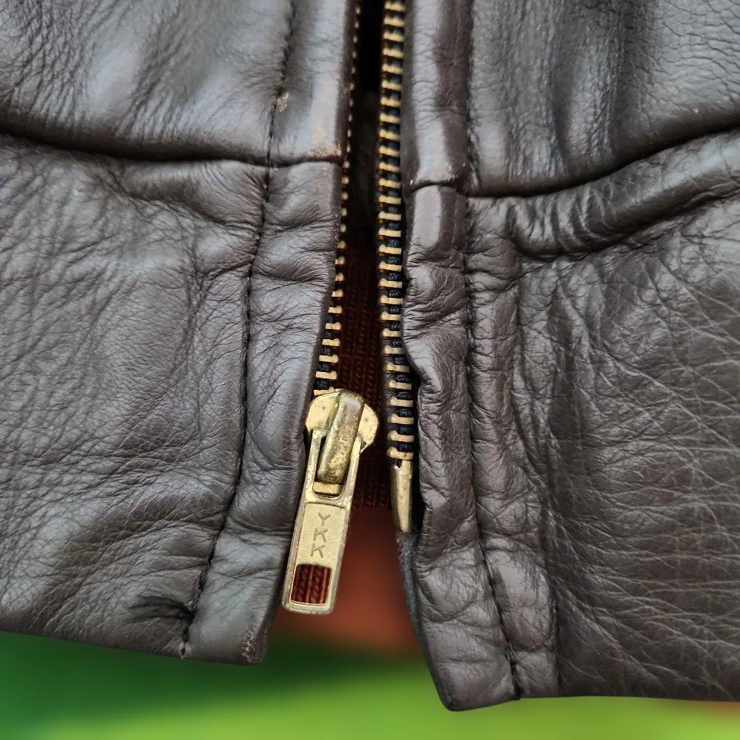 Mid Western Sport Togs フード付きレザージャケット 42