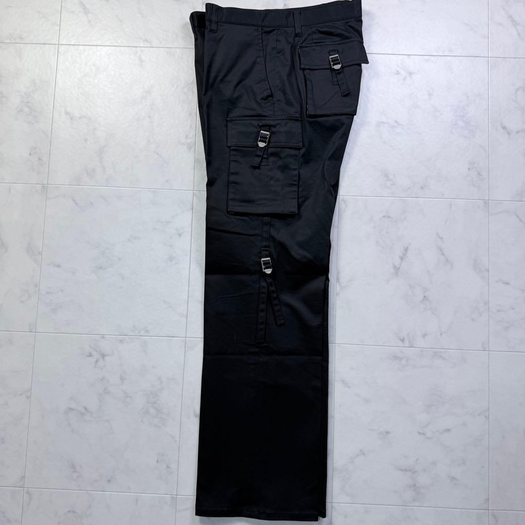 Burberry BLACK LABEL カーゴパンツ ブラック 多機能ポケット