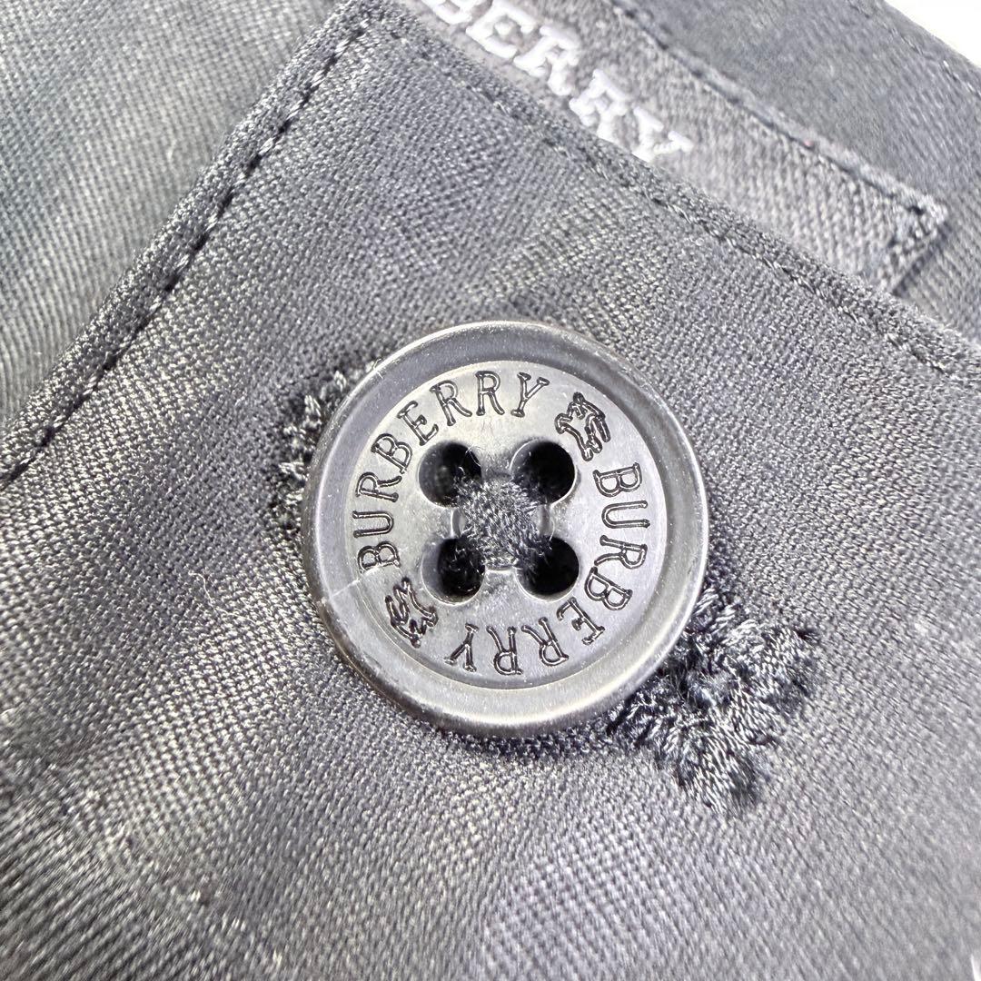 Burberry BLACK LABEL カーゴパンツ ブラック 多機能ポケット
