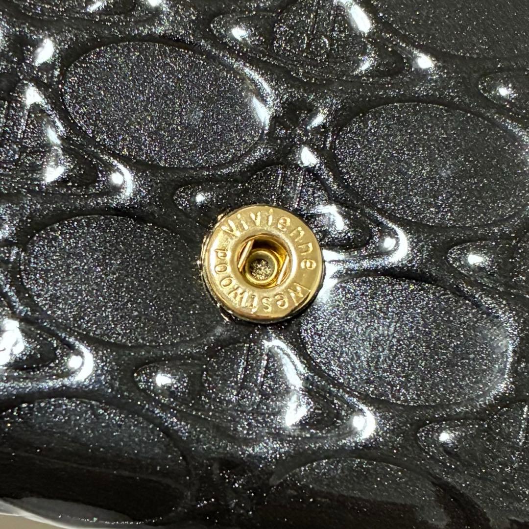 未使用✨Vivian Westwood エナメル4連キーケース ラメ オーヴ