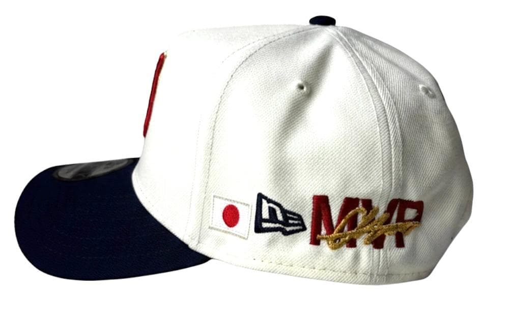 大谷翔平モデル WBC MVP記念キャップ, クリーム/ネイビー サイズ調整可能