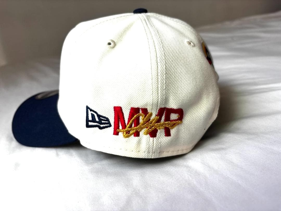 大谷翔平モデル WBC MVP記念キャップ, クリーム/ネイビー サイズ調整可能