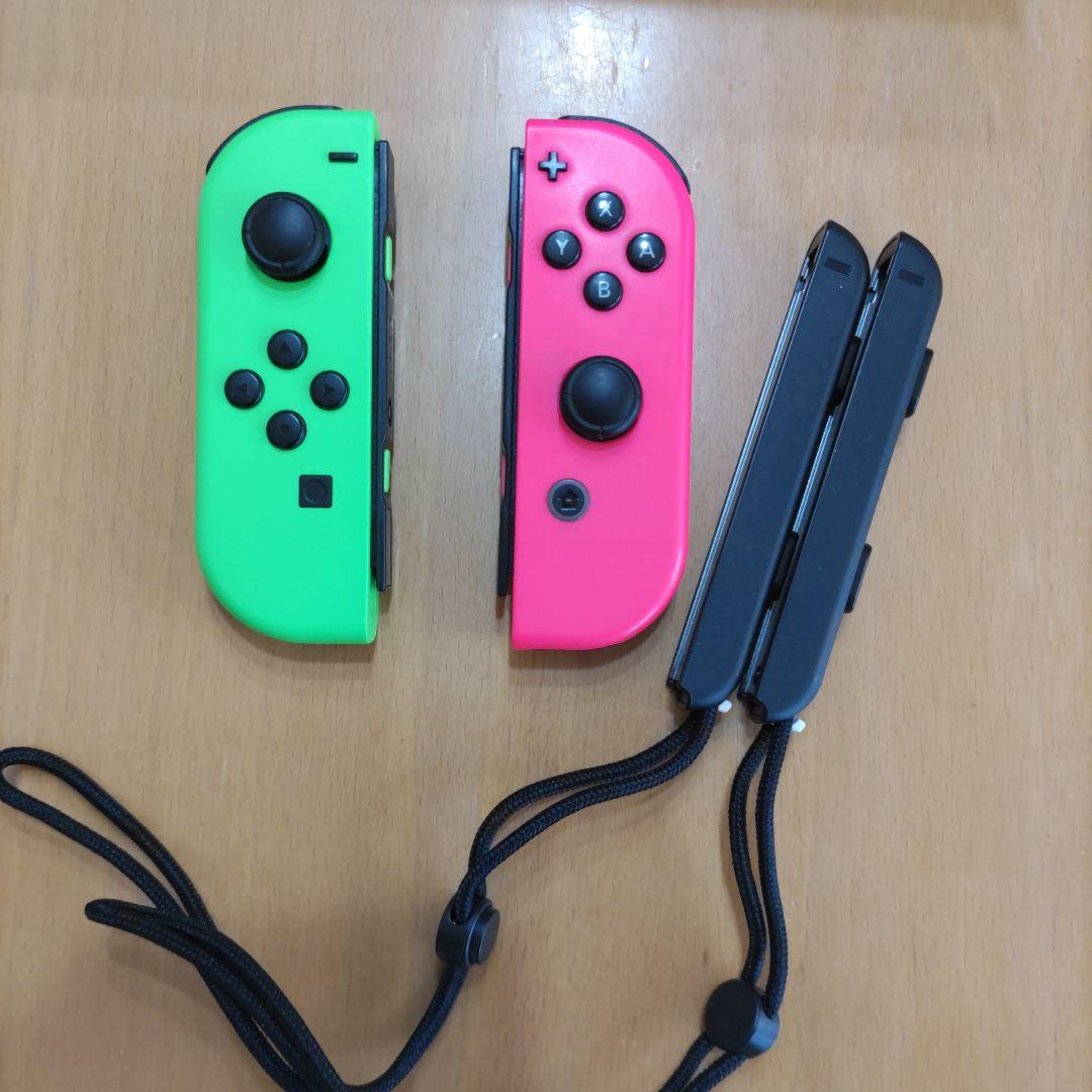 Switch 一式　箱綺麗 Joy-Con グリーン/ピンク 本体スタンド