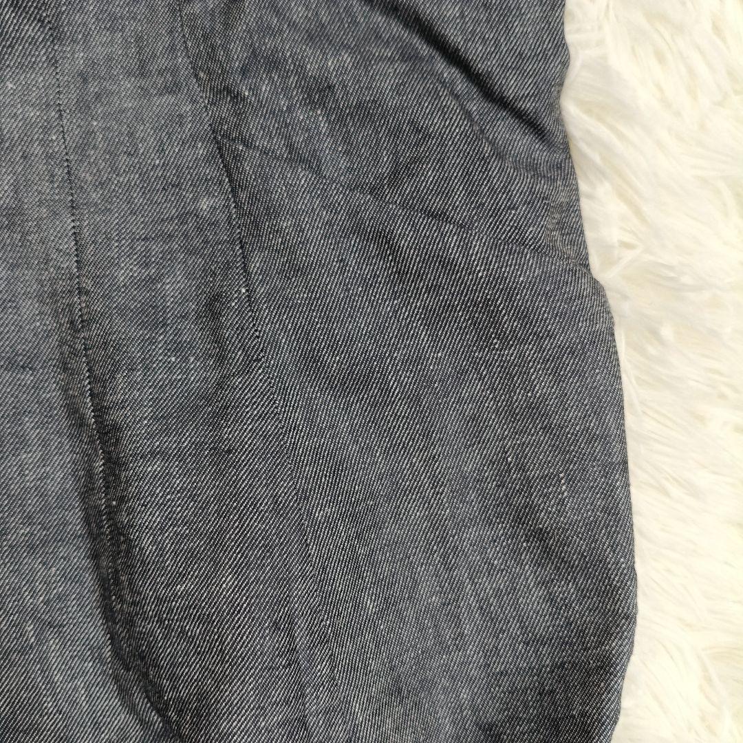 美品✨シビラ現行　デニムゴアードワンピース　コットンリネン　M　フレア