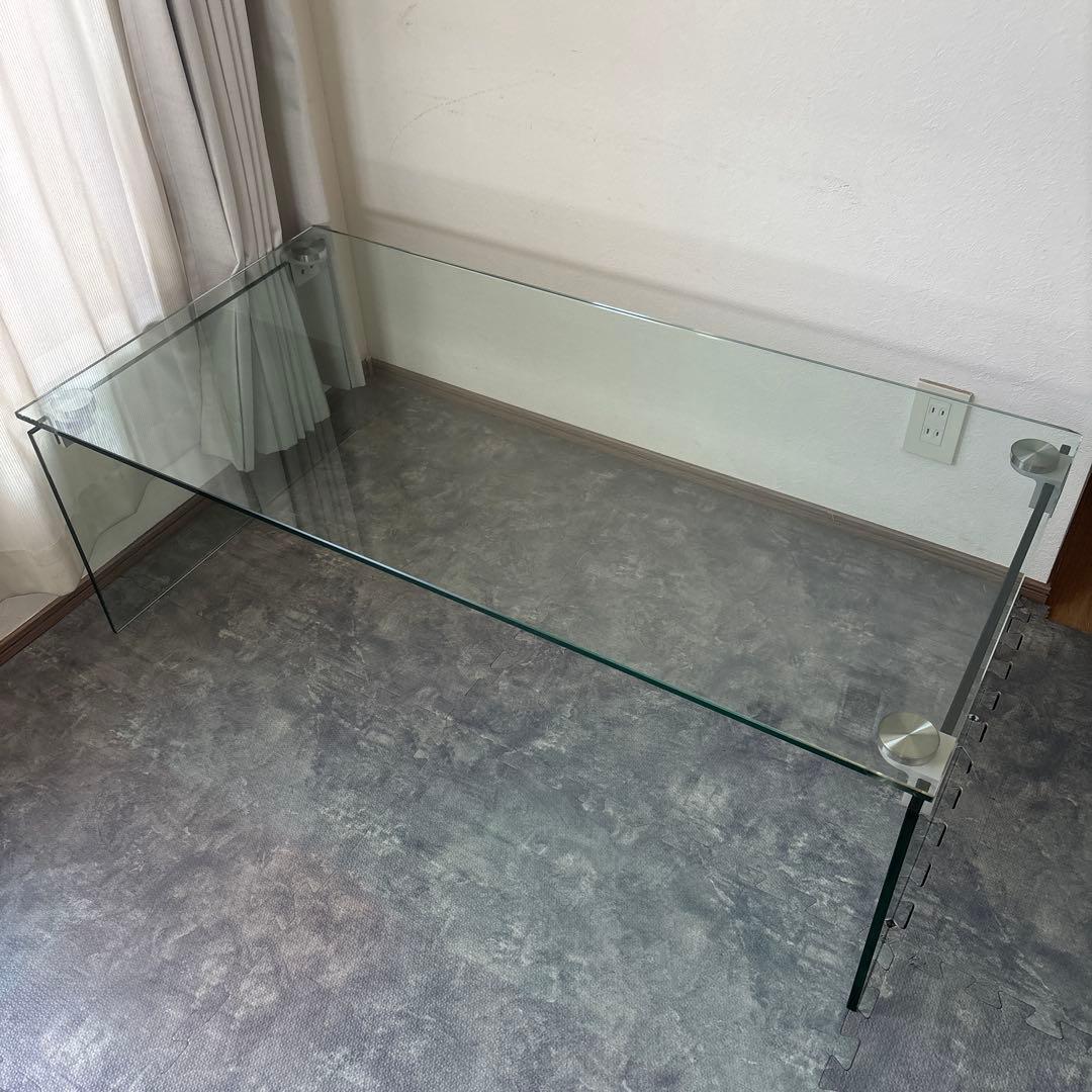 【Francfranc】ガラス製センターテーブル 横110cm