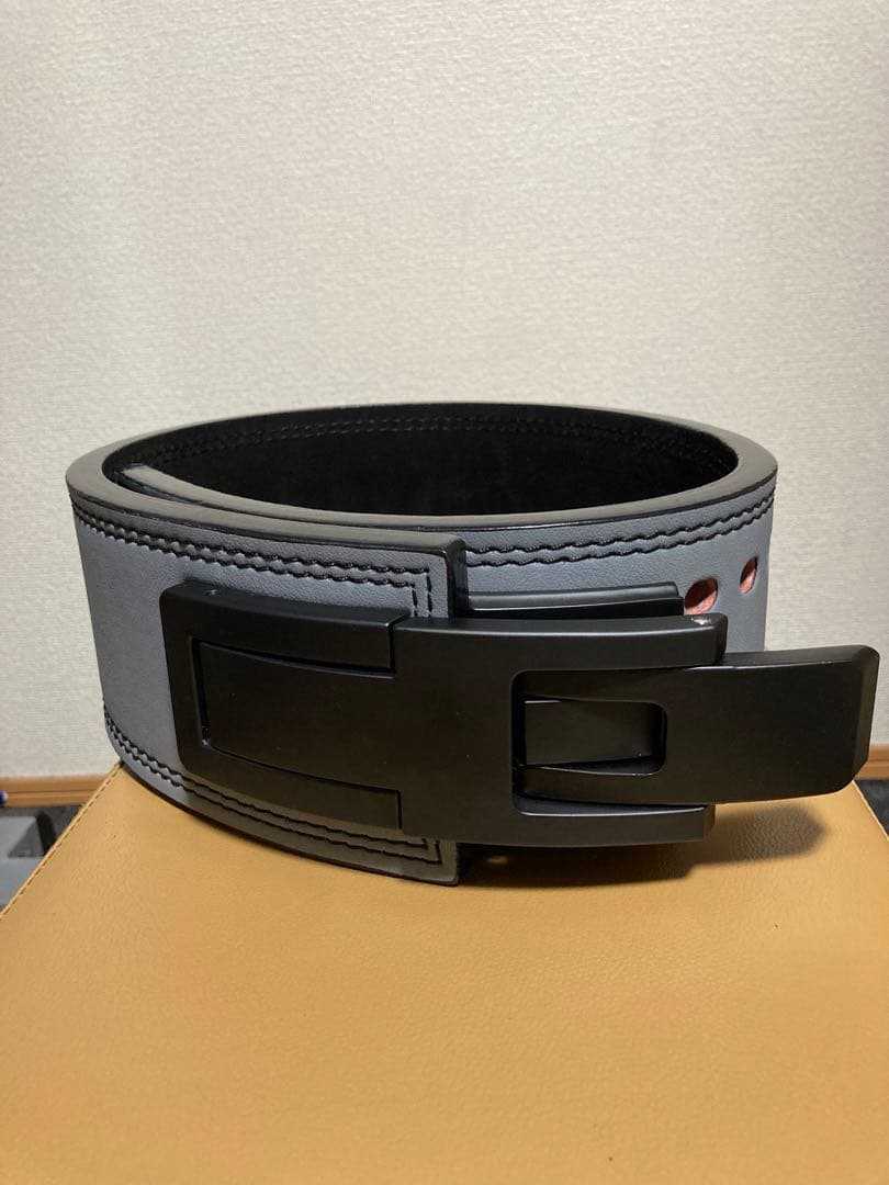 レバーアクションベルト　本革　13ミリ厚　 Sサイズグレー　SBD ゴールドジム