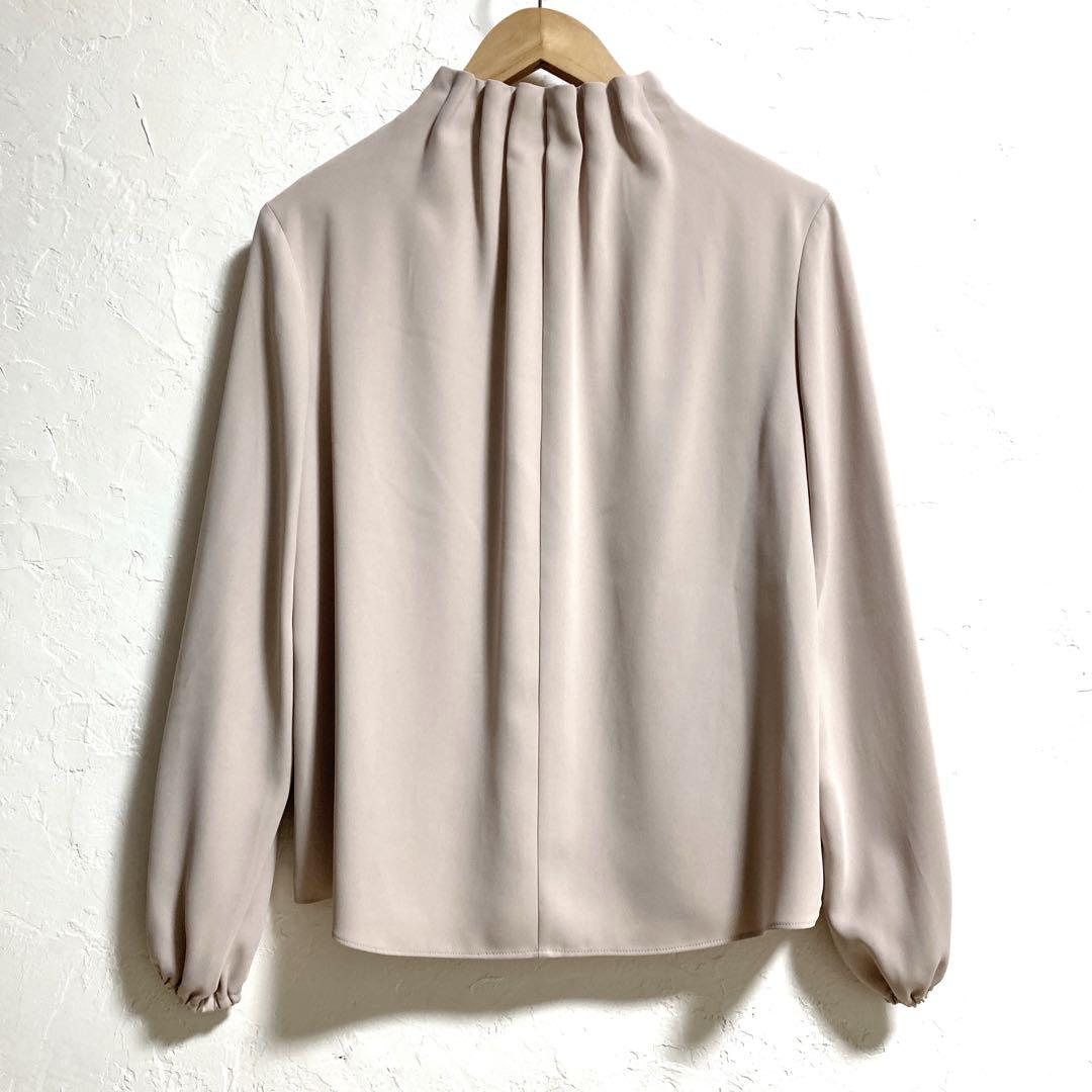 【極美品】FENNEL ギャザーネックブラウス グレージュ　M