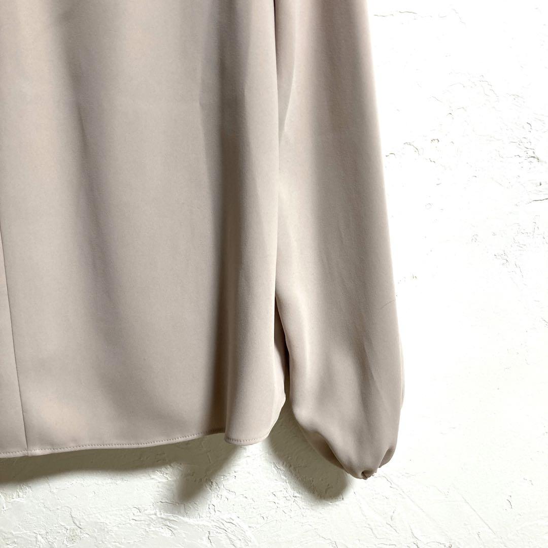 【極美品】FENNEL ギャザーネックブラウス グレージュ　M