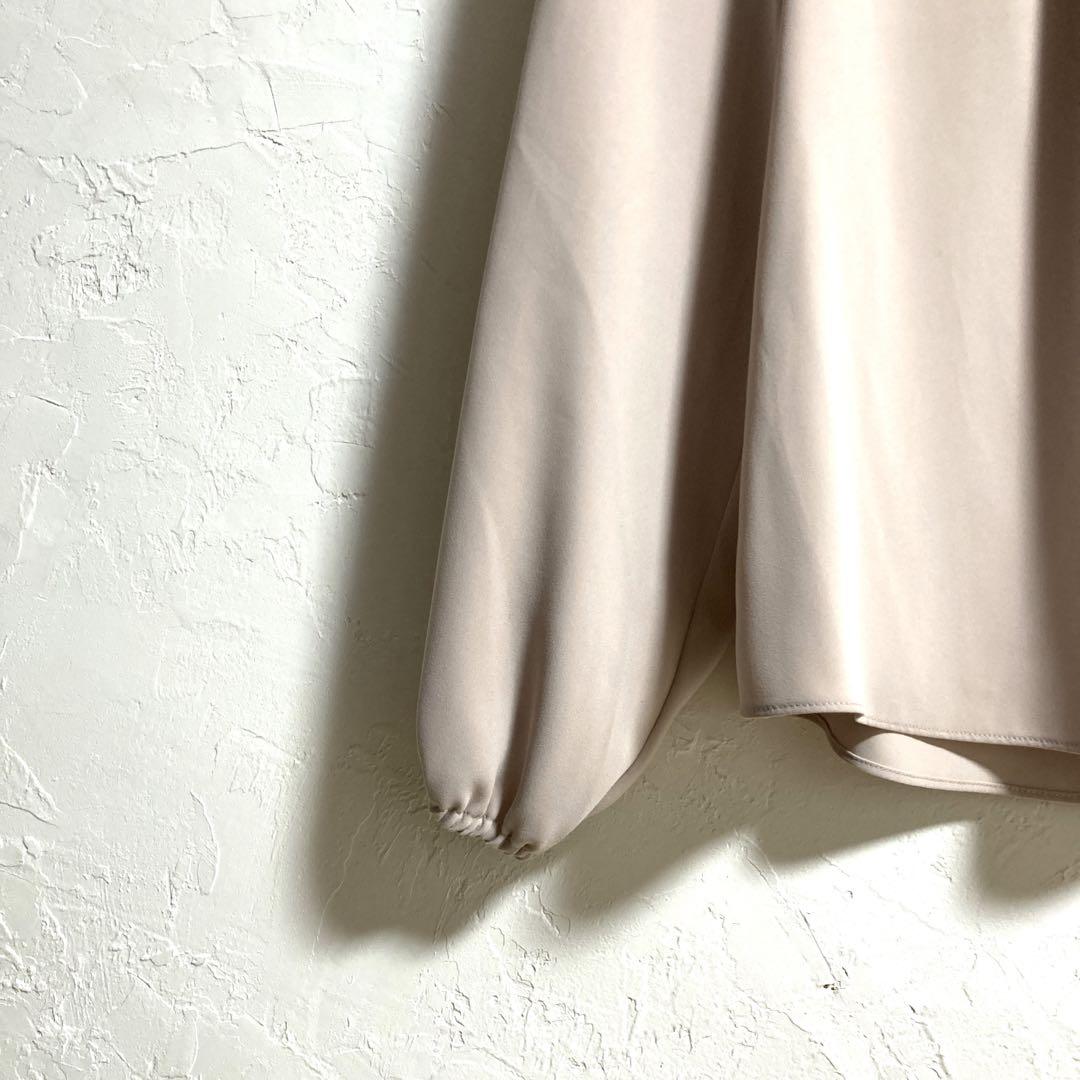 【極美品】FENNEL ギャザーネックブラウス グレージュ　M