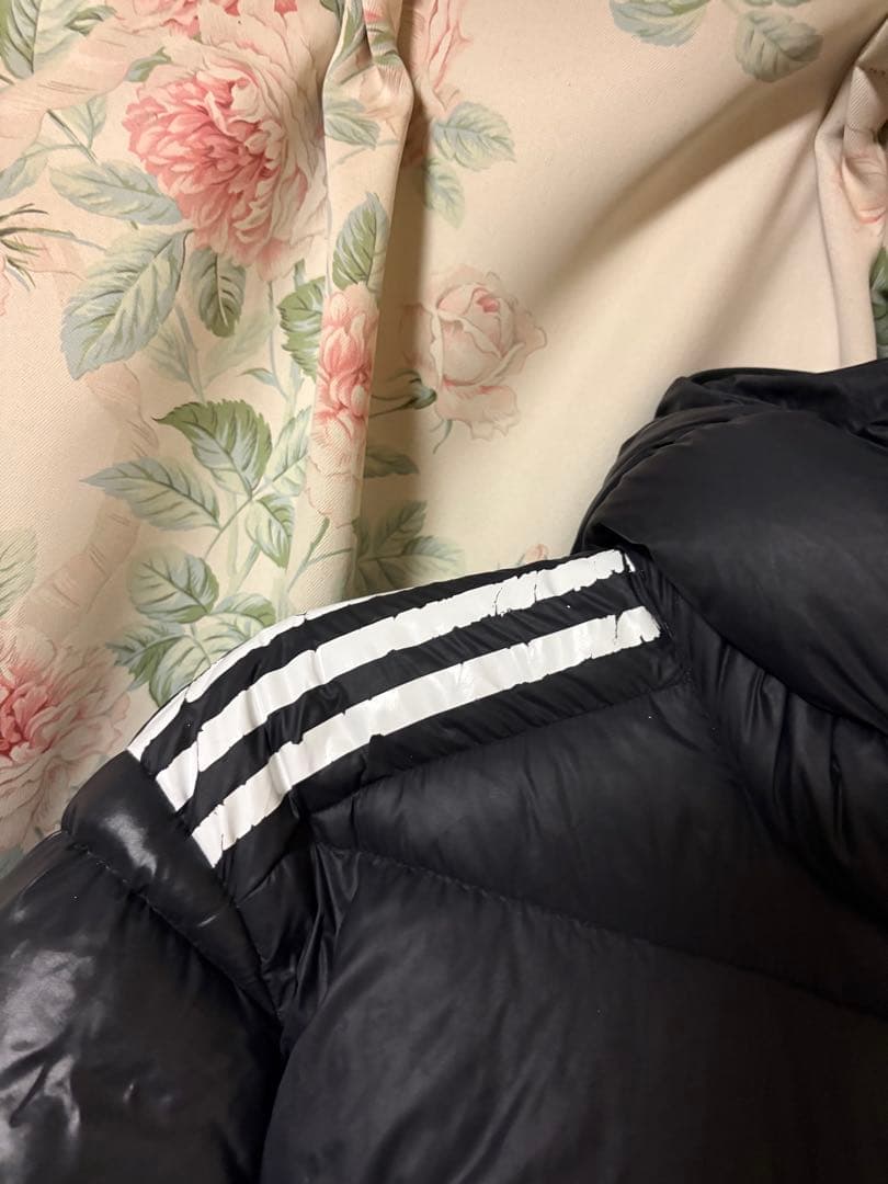 adidas 黒　ベンチコート ダウンコート　フード防寒