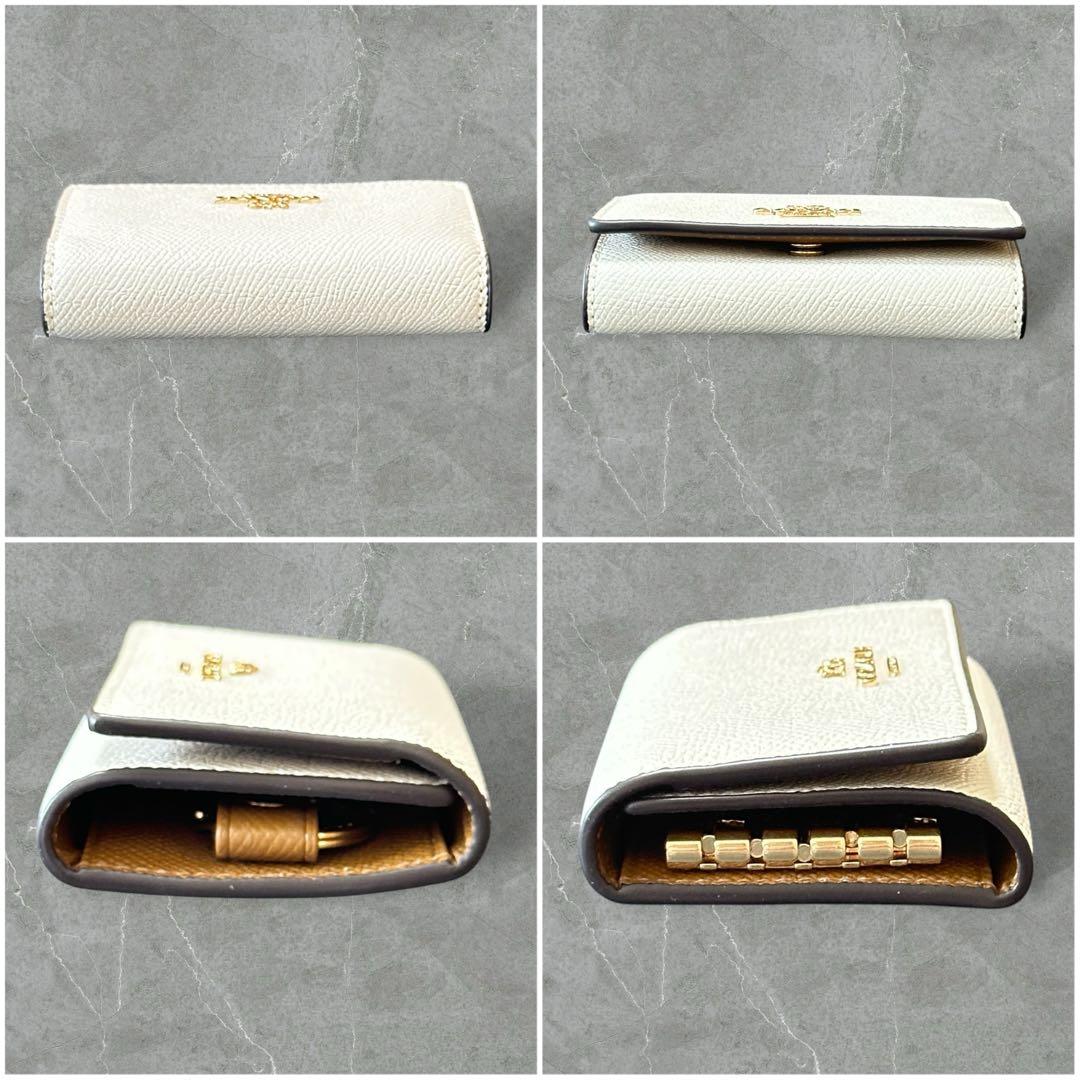 ✨新品未使用✨COACH コーチ キーケース レザー ホワイト 5連フック