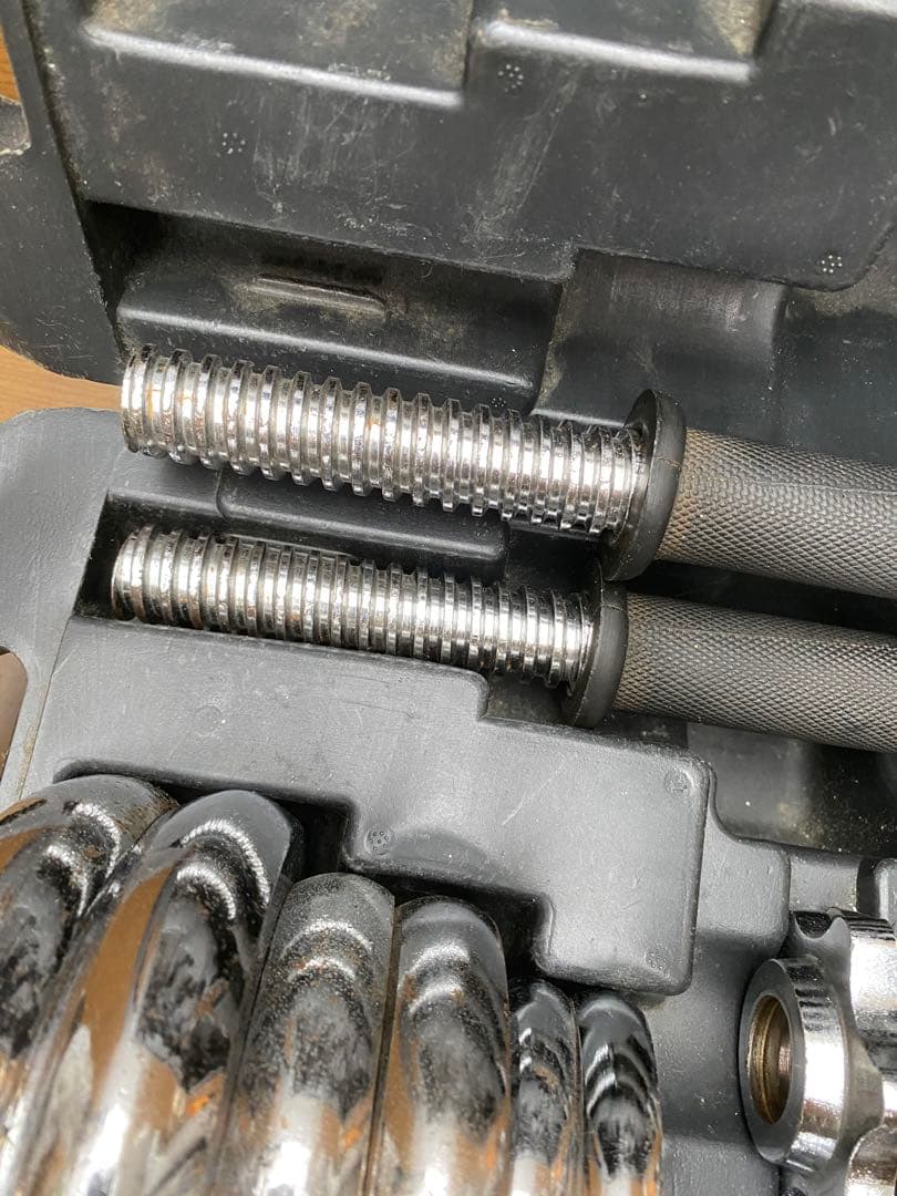 【引取可】クロームメッキダンベルセット20kg/10kg×2プレート調節