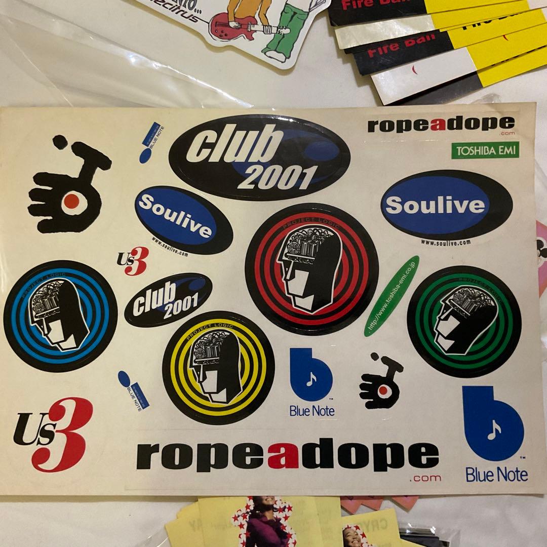 処分　ビンテージ　レコード　CD リリース告知　ステッカー　大量。