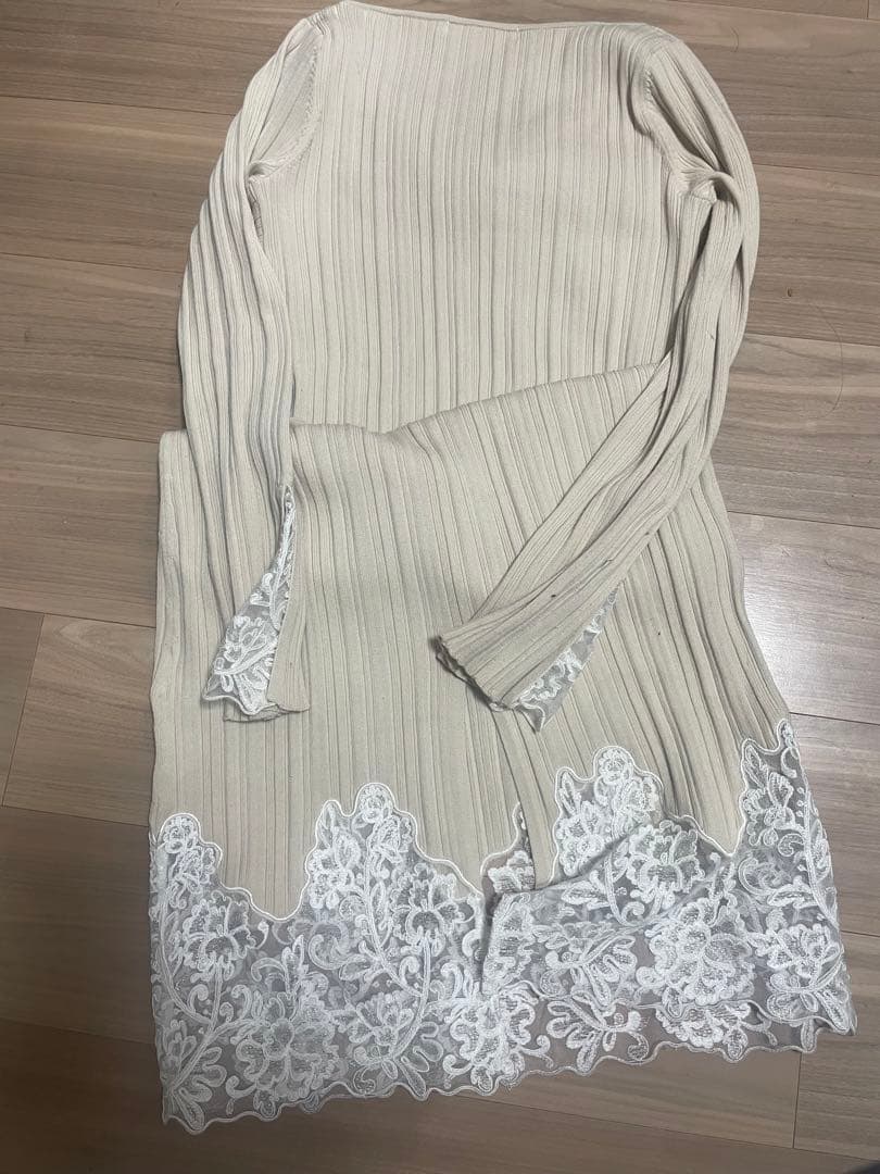 ワンピース Her lip to. Lilou Lace Hem Knit Dress