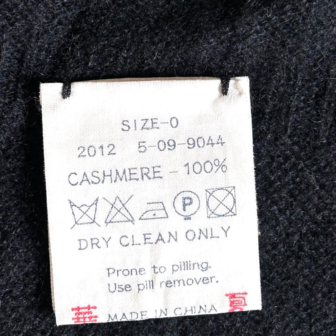 希少☆美品 45R カシミヤ100%ガンジーポンチョ ネイビー 定価3万