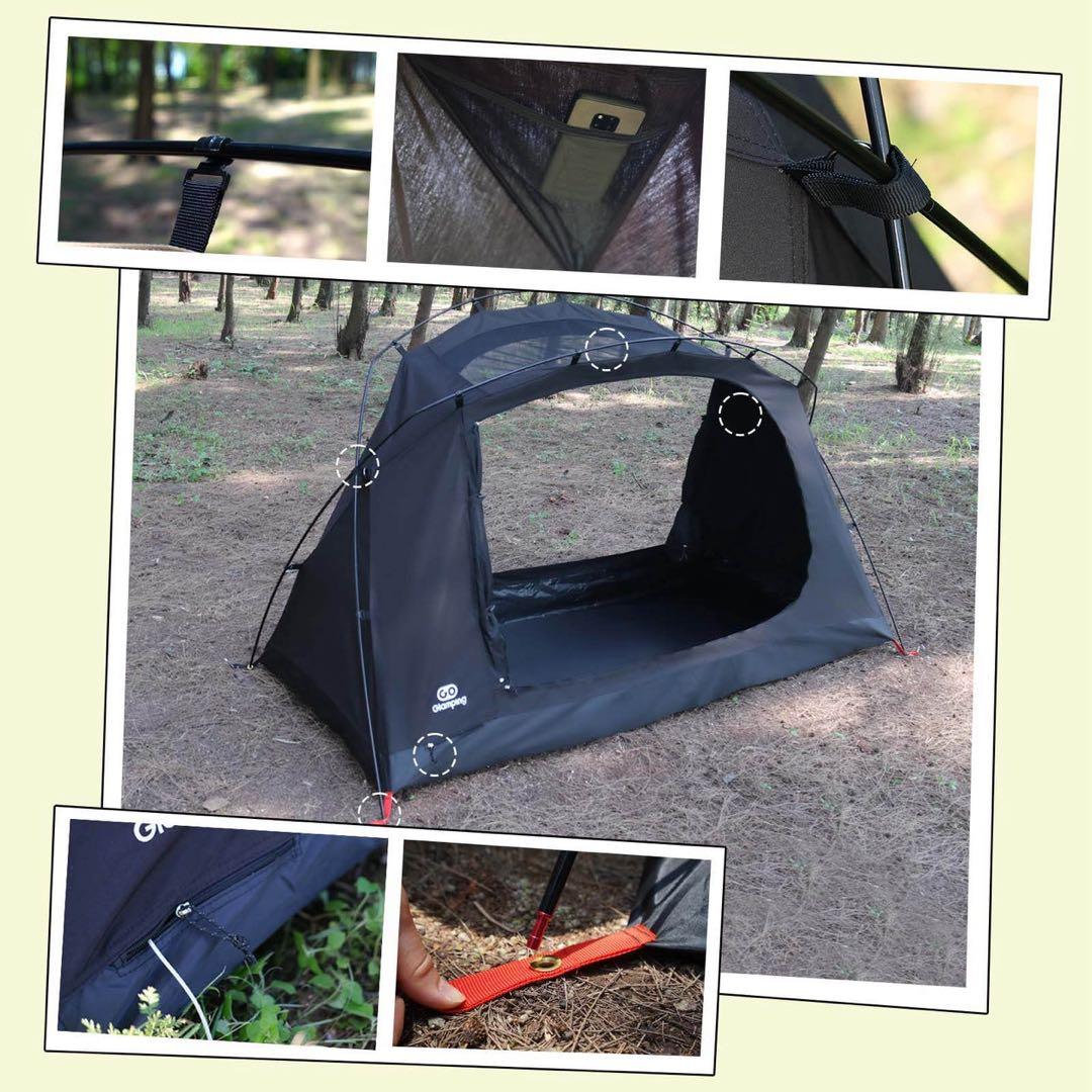 ★新品未使用！GO Glamping SKY EYE 自立式 TC ソロテント黒