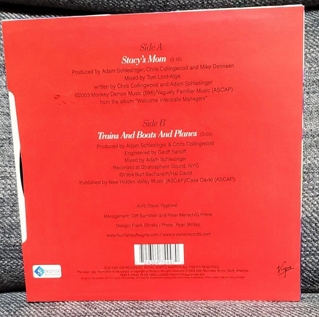 fountains of wayne Stacy's Mom 7”レコード