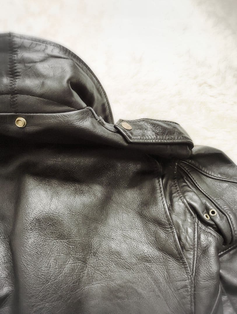 Schott 618 レザー ダブルライダースジャケット 38 バイカータグ後期
