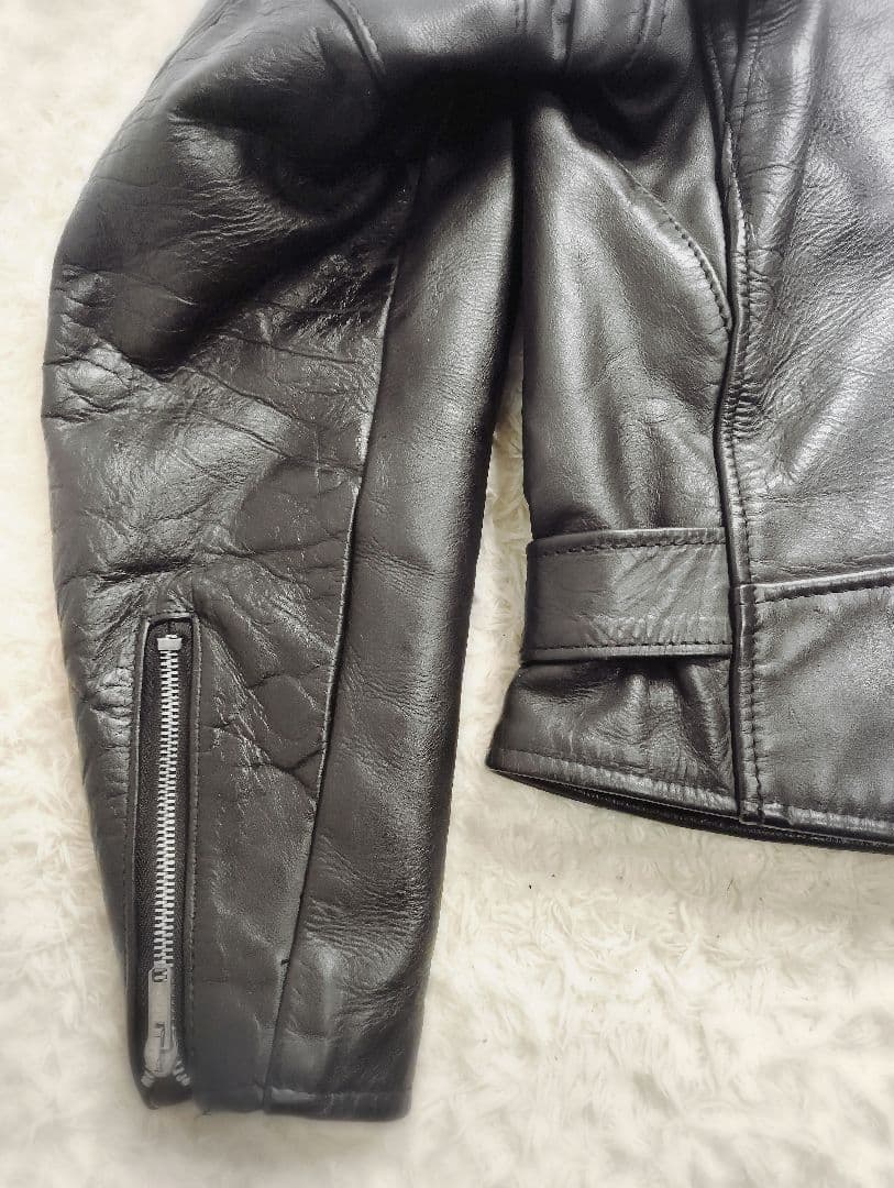 Schott 618 レザー ダブルライダースジャケット 38 バイカータグ後期